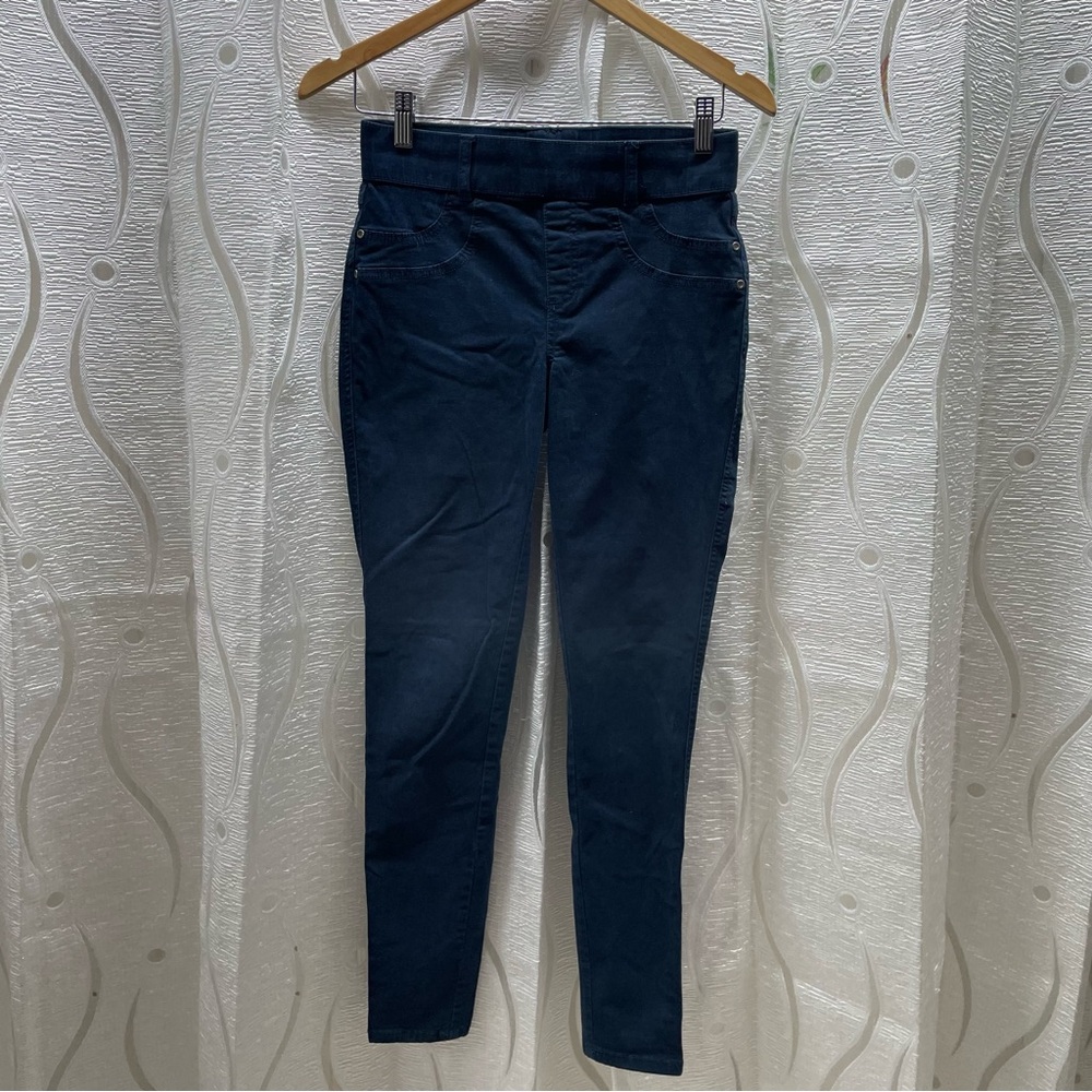 Suzy Shier Pull On Pants Women Size Small Navy Blue Good Skinny Stretch Jeggings
